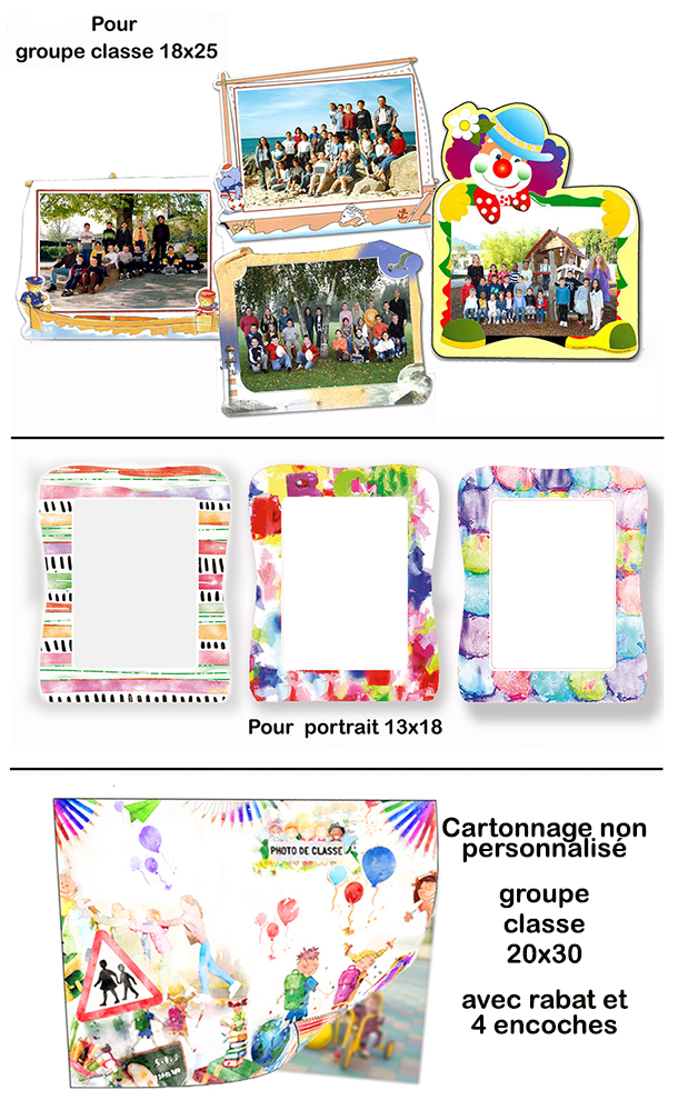 creation cartonnage photo scolaire