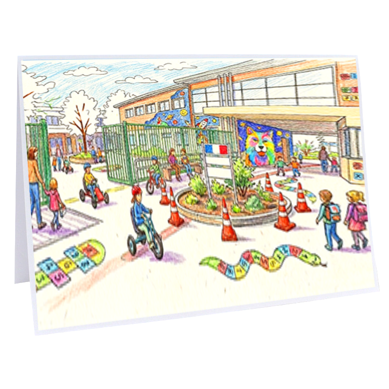 Cartonnage Maternelle et Primaire Châteaubriant loup coloré