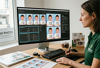 Réception et filtrage des photos scolaires au laboratoire